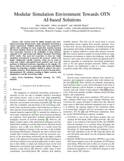 Modular Simulation Environment Towards OTN AI-based Solutions