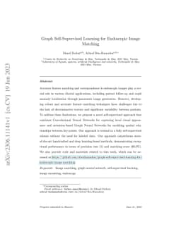 Graph Self-Supervised Learning for Endoscopic Image Matching