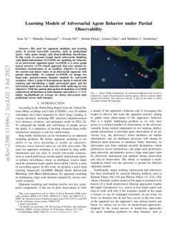 Learning Models of Adversarial Agent Behavior under Partial
  Observability