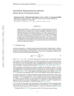 Adaptive Federated Learning with Auto-Tuned Clients