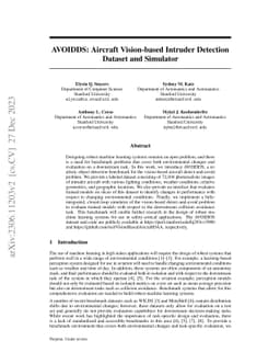 AVOIDDS: Aircraft Vision-based Intruder Detection Dataset and Simulator