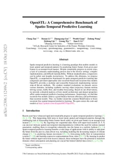 OpenSTL: A Comprehensive Benchmark of Spatio-Temporal Predictive
  Learning