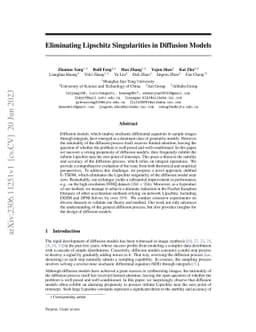Eliminating Lipschitz Singularities in Diffusion Models