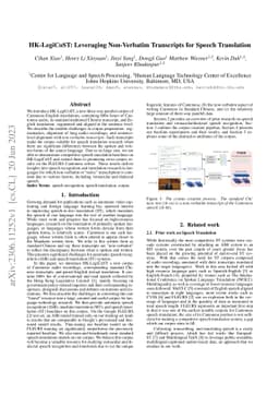 HK-LegiCoST: Leveraging Non-Verbatim Transcripts for Speech Translation
