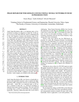 Phase Repair for Time-Domain Convolutional Neural Networks in Music
  Super-Resolution