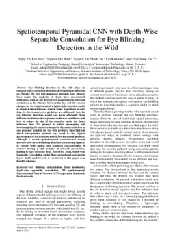 Spatiotemporal Pyramidal CNN with Depth-Wise Separable Convolution for
  Eye Blinking Detection in the Wild