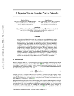 A Bayesian Take on Gaussian Process Networks