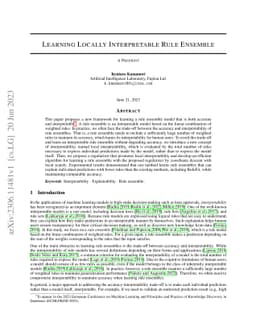 Learning Locally Interpretable Rule Ensemble