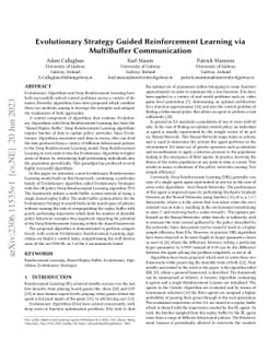 Evolutionary Strategy Guided Reinforcement Learning via MultiBuffer
  Communication