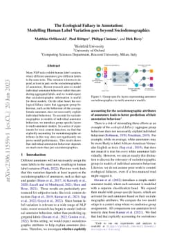 The Ecological Fallacy in Annotation: Modelling Human Label Variation
  goes beyond Sociodemographics