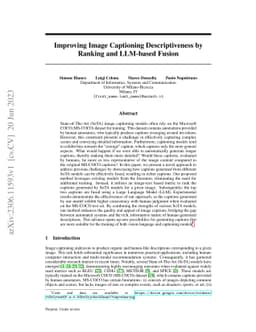 Improving Image Captioning Descriptiveness by Ranking and LLM-based
  Fusion