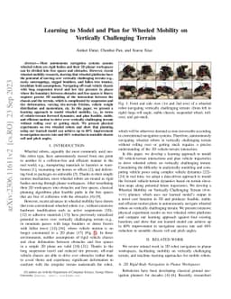Learning to Model and Plan for Wheeled Mobility on Vertically
  Challenging Terrain