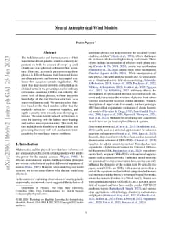 Neural Astrophysical Wind Models