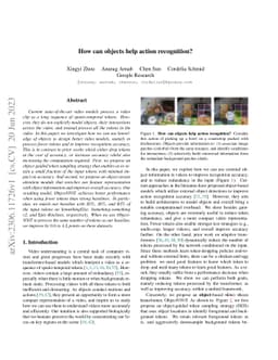 How can objects help action recognition?