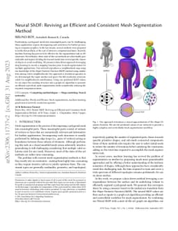 Neural ShDF: Reviving an Efficient and Consistent Mesh Segmentation
  Method