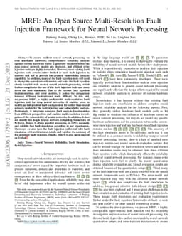 MRFI: An Open Source Multi-Resolution Fault Injection Framework for
  Neural Network Processing