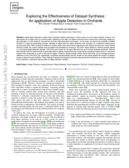 Exploring the Effectiveness of Dataset Synthesis: An application of
  Apple Detection in Orchards