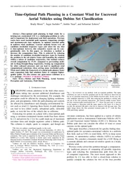 Time-Optimal Path Planning in a Constant Wind for Uncrewed Aerial
  Vehicles using Dubins Set Classification