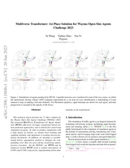 Multiverse Transformer: 1st Place Solution for Waymo Open Sim Agents
  Challenge 2023