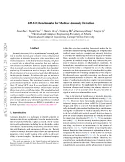 BMAD: Benchmarks for Medical Anomaly Detection