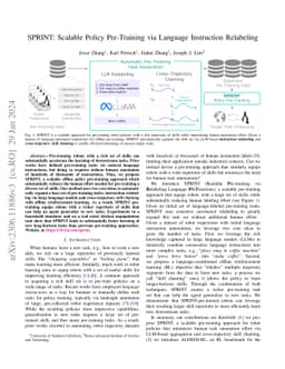 SPRINT: Scalable Policy Pre-Training via Language Instruction Relabeling