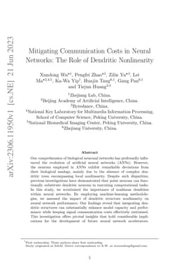 Mitigating Communication Costs in Neural Networks: The Role of Dendritic Nonlinearity
