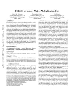 DGEMM on Integer Matrix Multiplication Unit