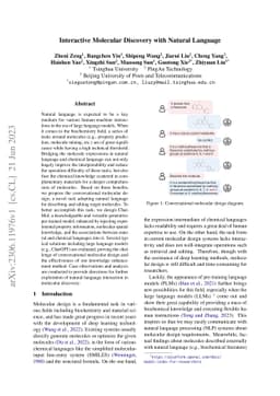 Interactive Molecular Discovery with Natural Language