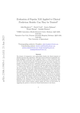 Evaluation of Popular XAI Applied to Clinical Prediction Models: Can
  They be Trusted?