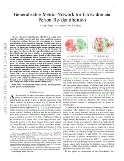 Generalizable Metric Network for Cross-domain Person Re-identification