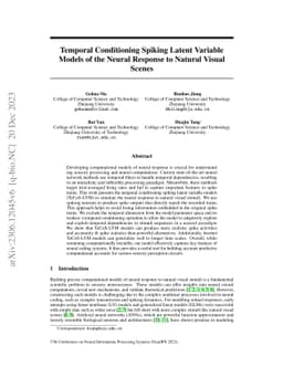 Temporal Conditioning Spiking Latent Variable Models of the Neural
  Response to Natural Visual Scenes