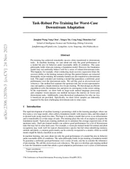 Task-Robust Pre-Training for Worst-Case Downstream Adaptation