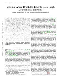 Structure-Aware DropEdge Towards Deep Graph Convolutional Networks
