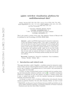 $χ$iplot: web-first visualisation platform for multidimensional data