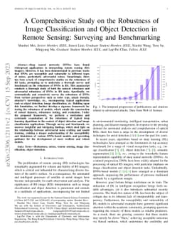A Comprehensive Study on the Robustness of Image Classification and
  Object Detection in Remote Sensing: Surveying and Benchmarking