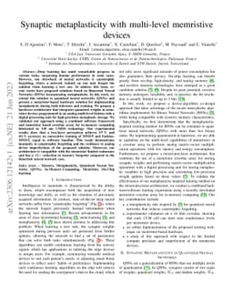 Synaptic metaplasticity with multi-level memristive devices