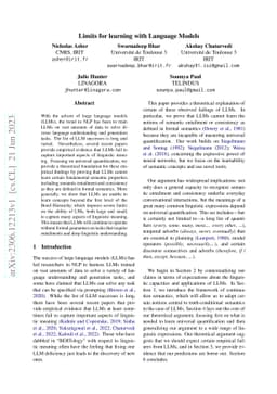 Limits for Learning with Language Models