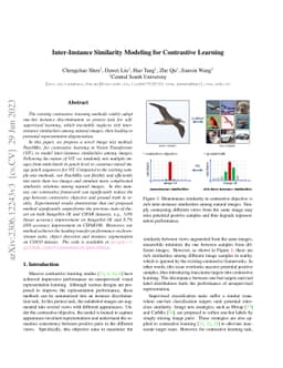 Inter-Instance Similarity Modeling for Contrastive Learning