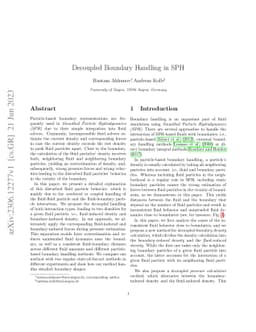 Decoupled Boundary Handling in SPH