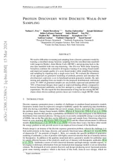 Protein Discovery with Discrete Walk-Jump Sampling
