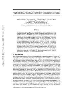 Optimistic Active Exploration of Dynamical Systems