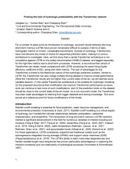 Probing the limit of hydrologic predictability with the Transformer
  network