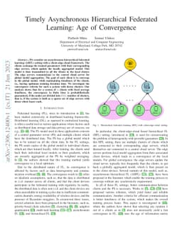 Timely Asynchronous Hierarchical Federated Learning: Age of Convergence