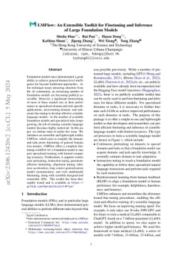 LMFlow: An Extensible Toolkit for Finetuning and Inference of Large
  Foundation Models