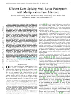 Efficient Deep Spiking Multi-Layer Perceptrons with Multiplication-Free
  Inference