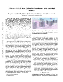 LPFormer: LiDAR Pose Estimation Transformer with Multi-Task Network