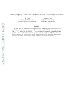 Memory-Query Tradeoffs for Randomized Convex Optimization