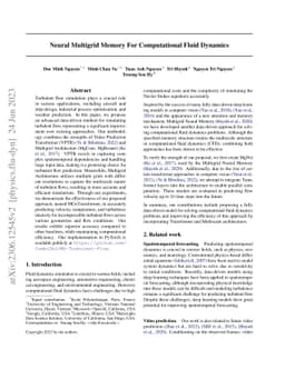 Neural Multigrid Memory For Computational Fluid Dynamics