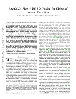 RXFOOD: Plug-in RGB-X Fusion for Object of Interest Detection