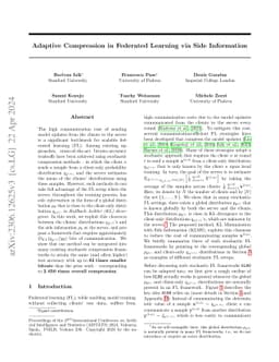 Adaptive Compression in Federated Learning via Side Information